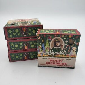 Lot of 4 Dr. Squatch Ninny Scrubbins Men's Natural Soap Light Grit 5oz